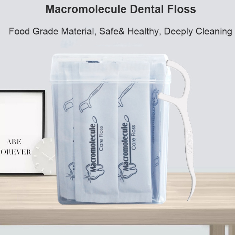 50 Picks Private Label Hohe Qualität Dental Floss Box Oral Hygiene Individuell verpackte Zahnstocher Tragbare Zahnseide